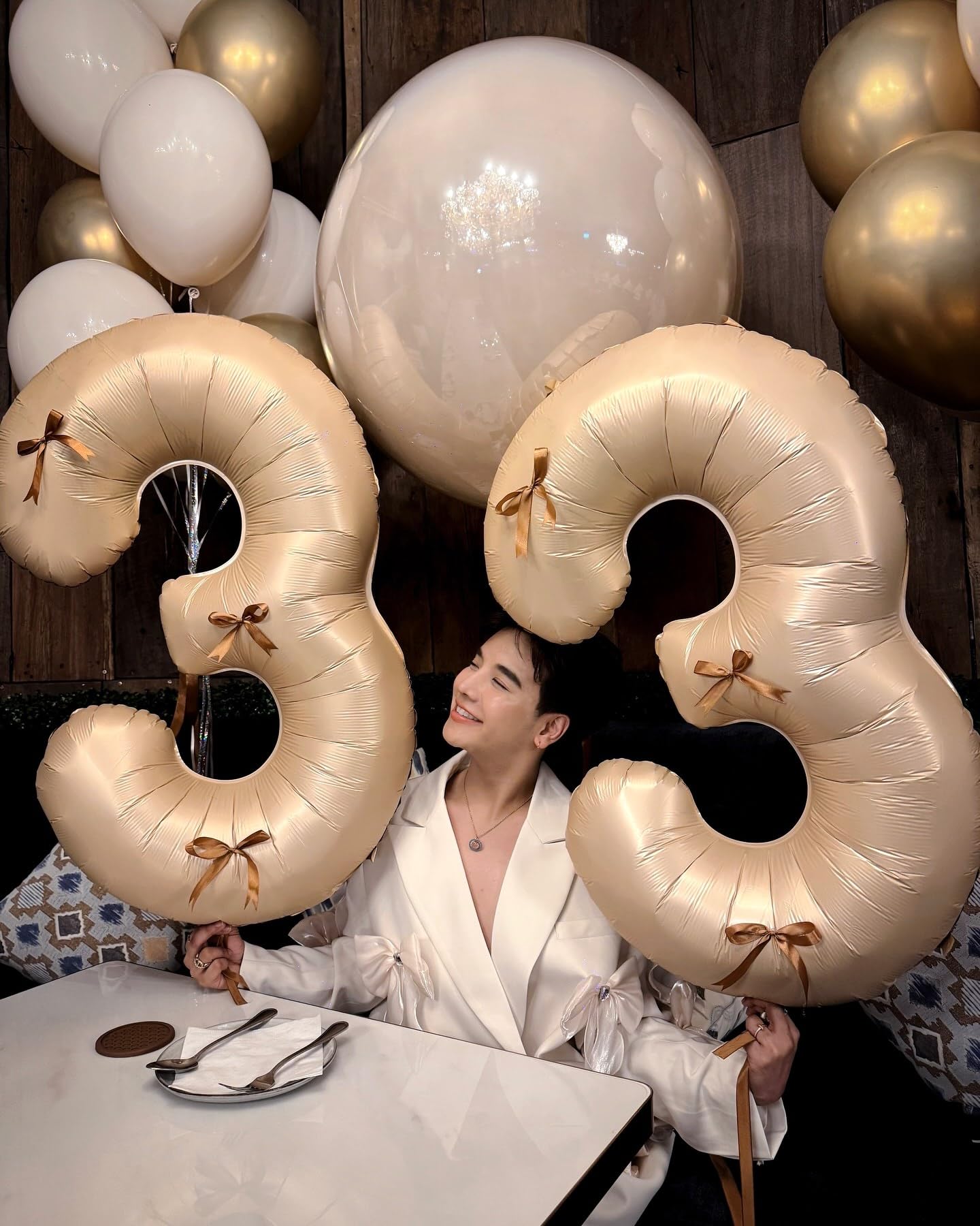 IWERP Light Brown Number 8 Balloon 40 Inch – 8th Birthday Decorations