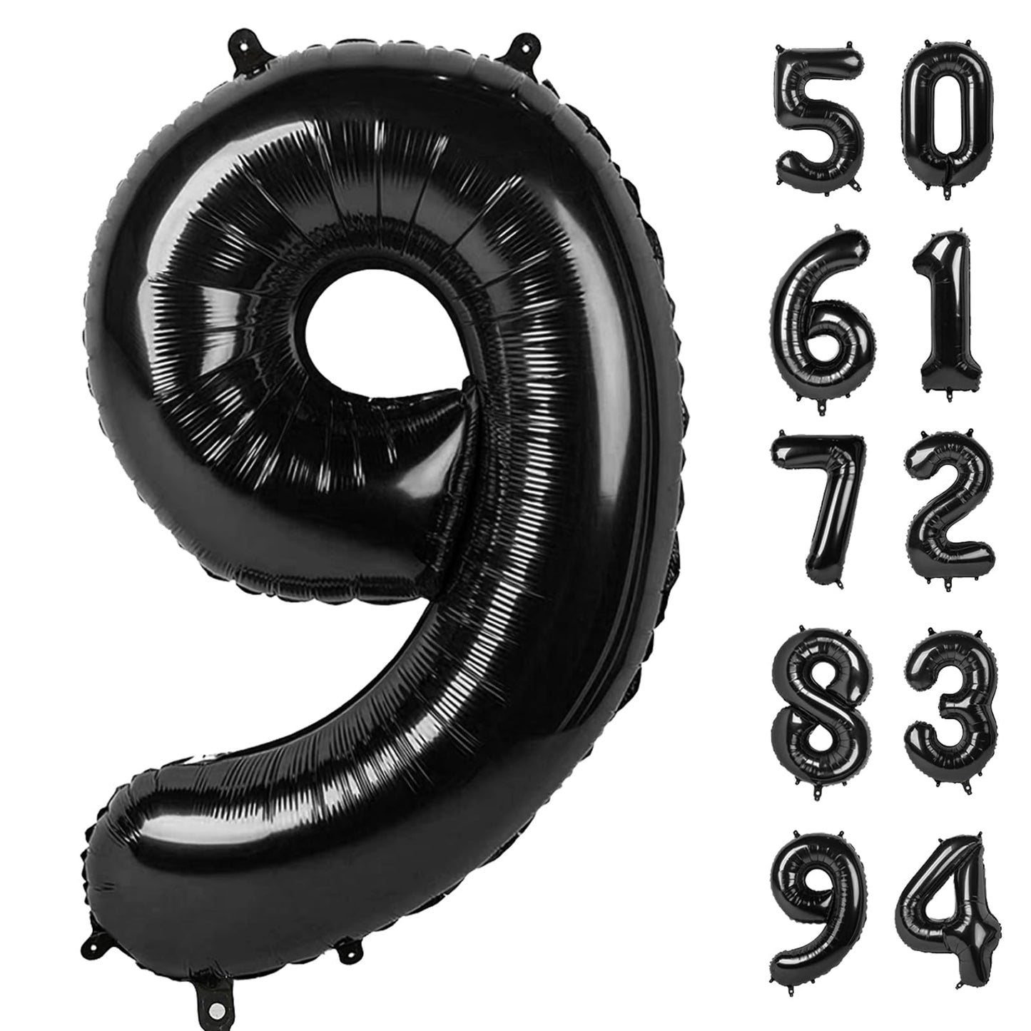 IWERP 40-Inch Black Number Balloon 9 – Giant Birthday Decorations