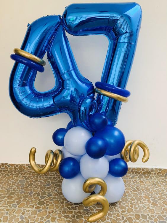 IWERP Navy Blue 7 Balloon – 40-Inch Number Balloon for 7th Birthday