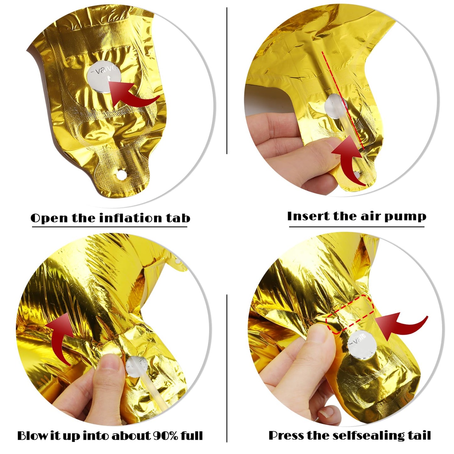 IWERP Gold Number 1 Balloon - 40-Inch First Birthday Party Decor