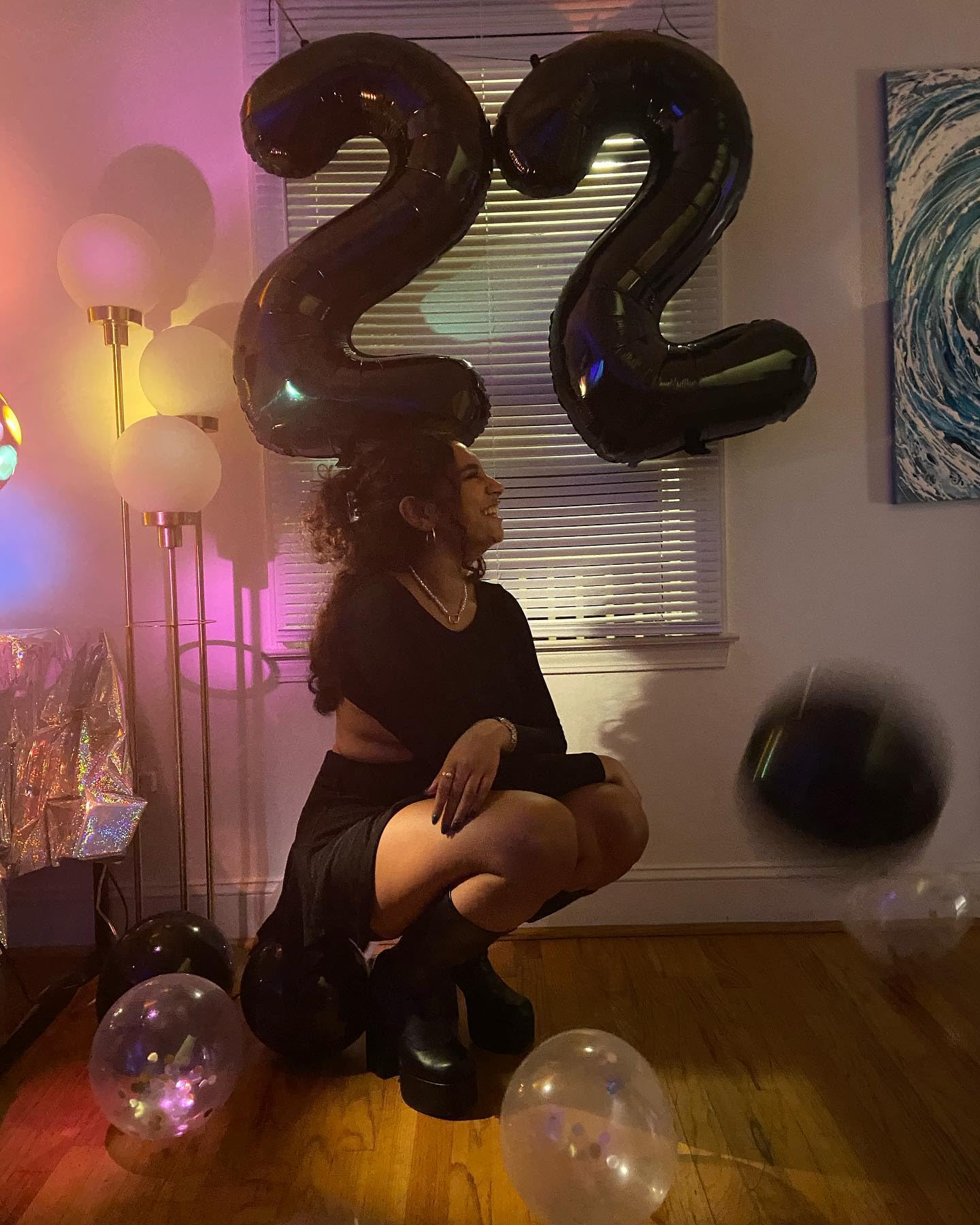 IWERP Black Number 18 Balloon — 40 Inch Giant 18th Birthday Decoration