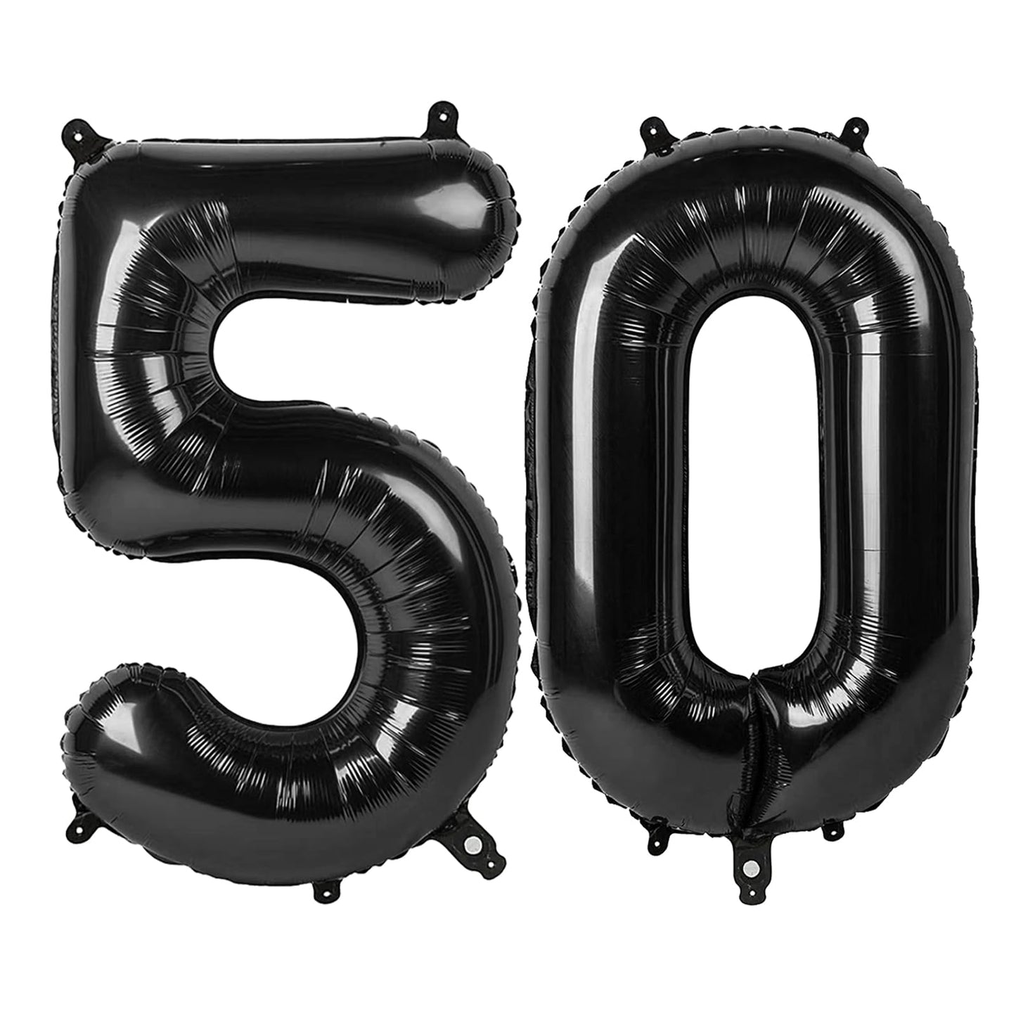 IWERP Black 50th Birthday Balloon – 40-Inch Number Balloon for Milestones