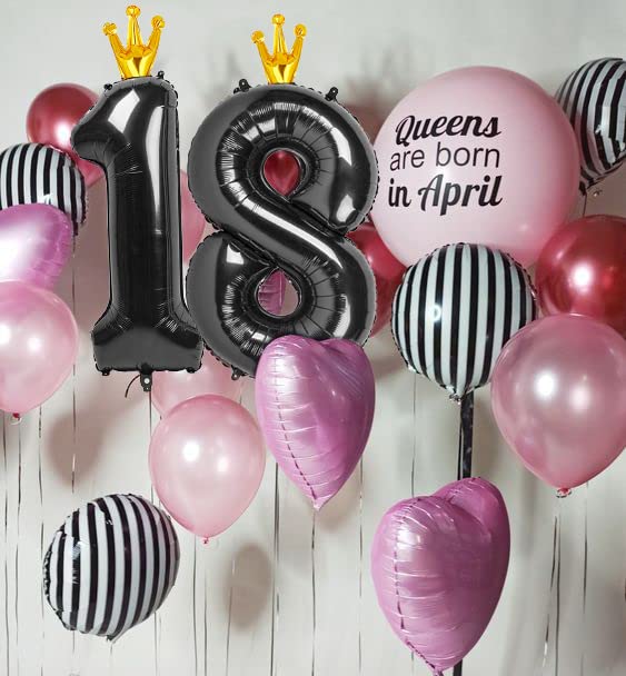 IWERP Black 40-Inch 8 Balloon – Dramatic Number Balloon for Birthday Decor
