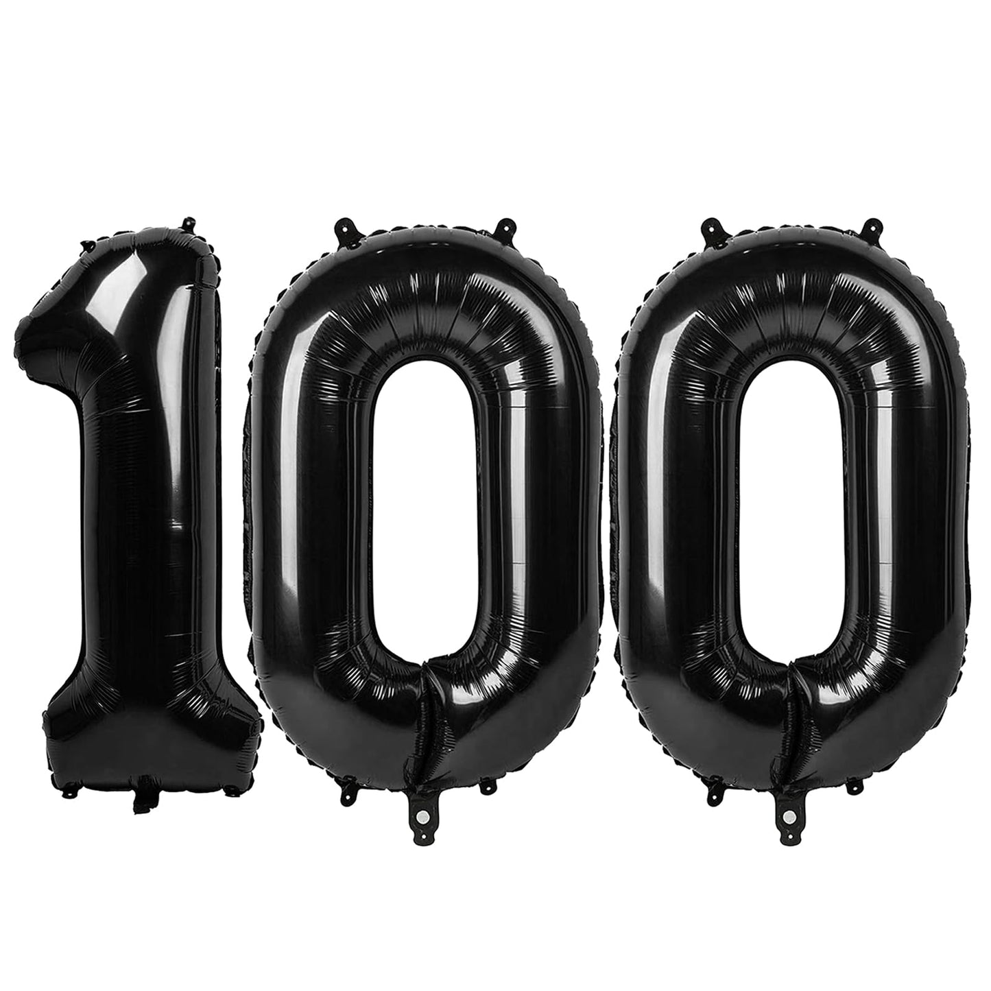IWERP Black Number 100 Balloon - 40 Inch | 100th Birthday Decorations