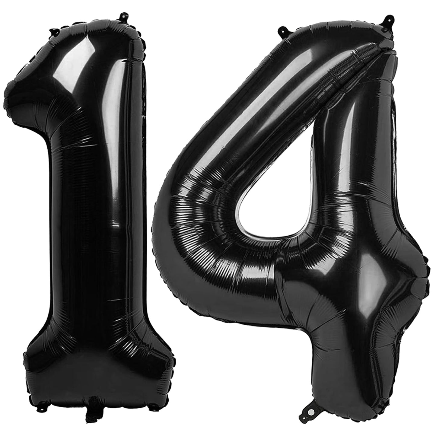IWERP Black Number 14 Balloon – 40-Inch Birthday Decorations