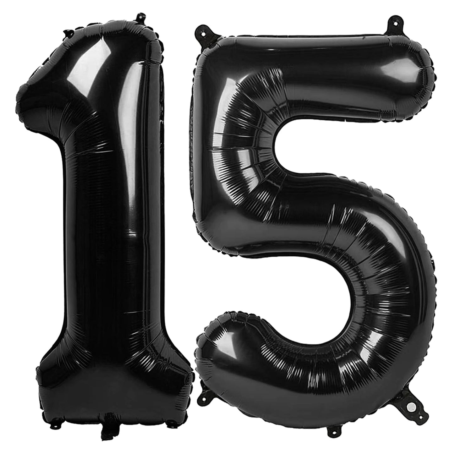 IWERP Black Number 15 Balloon 40 Inch – 15th Birthday Decorations for Girls & Boys