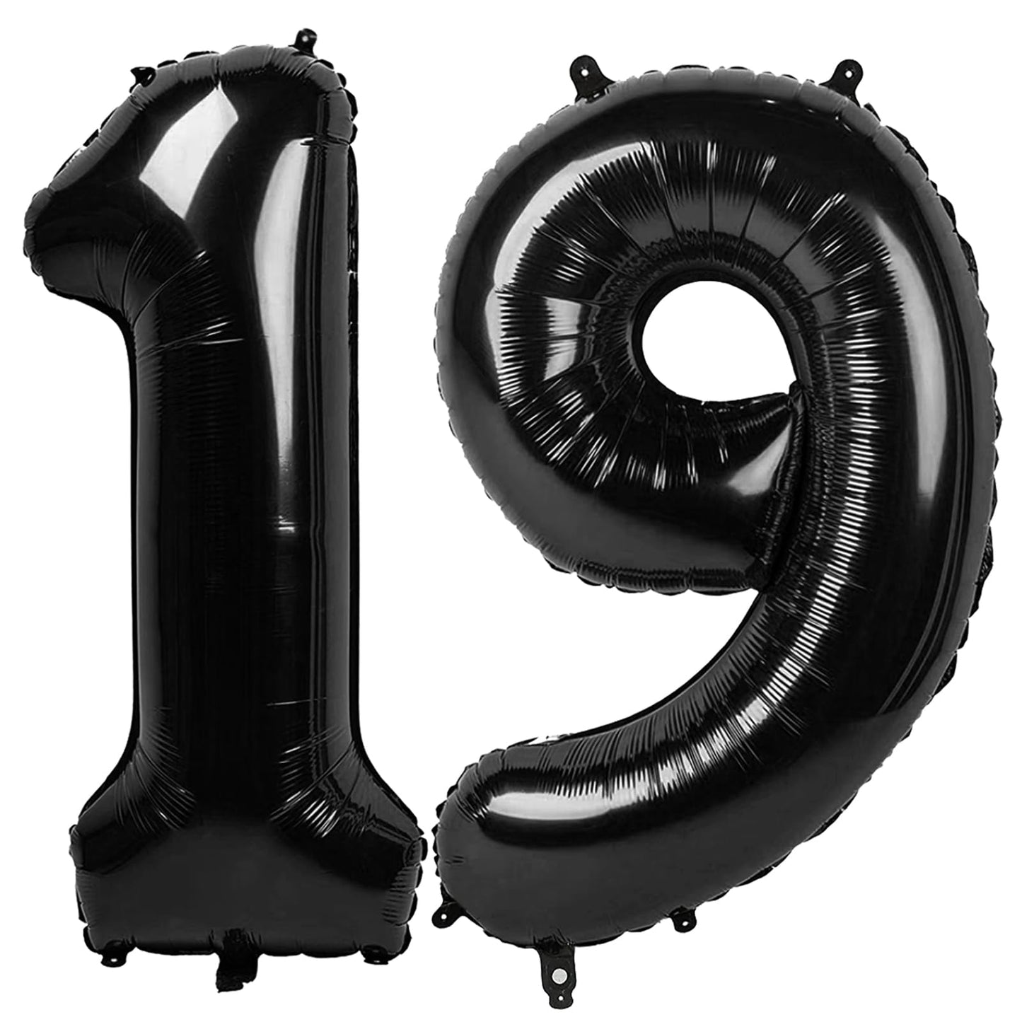 IWERP Black Number 19 Balloon – 40-Inch 19th Birthday Decoration