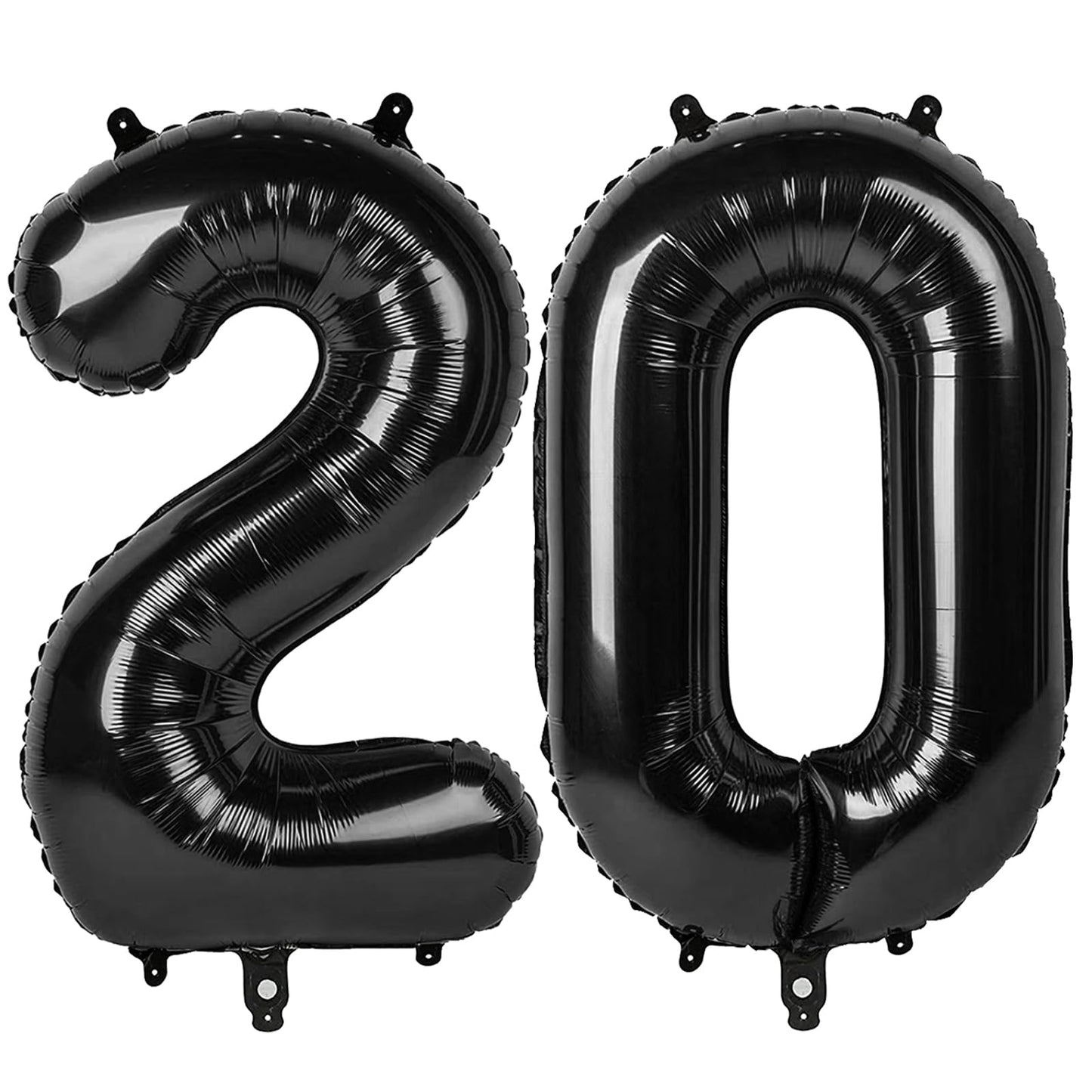 IWERP Black Number 20 Balloon 40-Inch | 20th Birthday Decorations