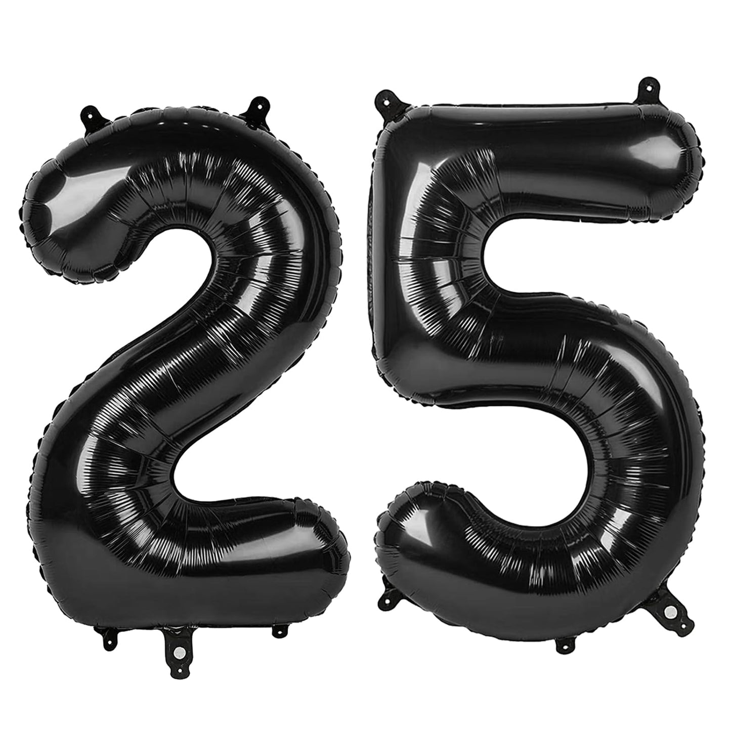 IWERP Black Number 25 Balloon – 40 Inch Foil Balloon for 25th Birthday Decorations