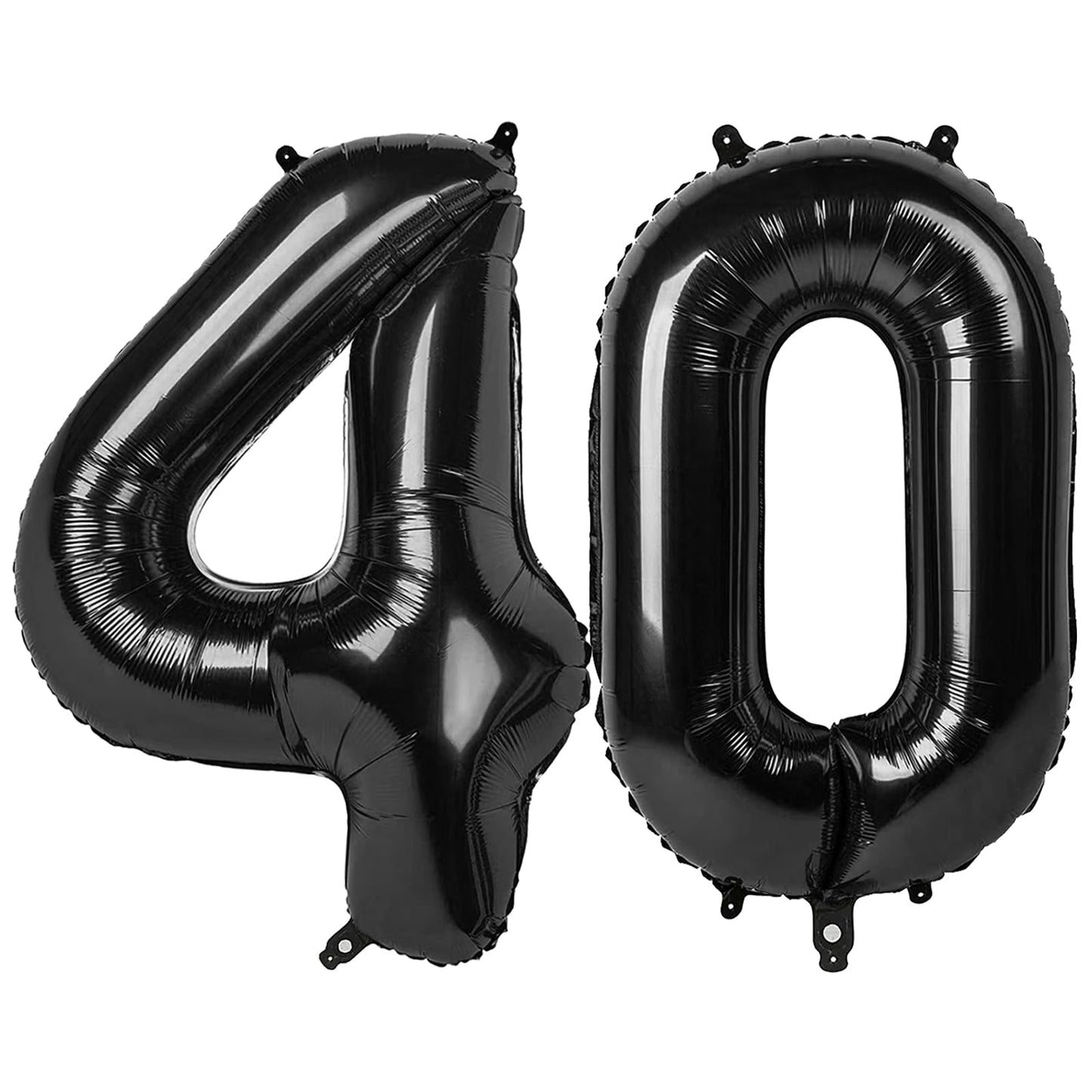 IWERP Black Number 40 Balloon – 40-Inch 40th Birthday Decorations
