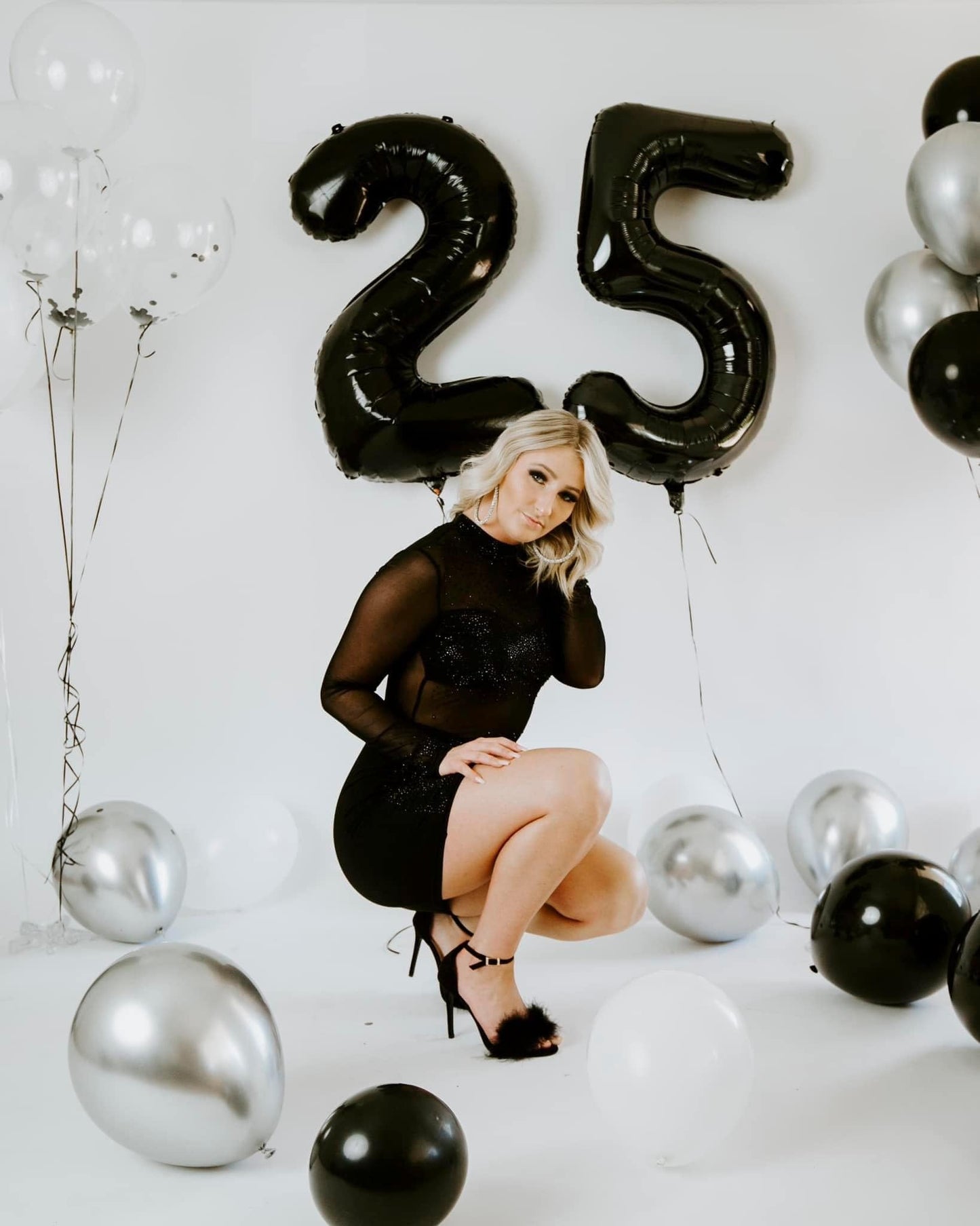 IWERP Black Number 5 Balloon 40 Inch — Fifth Birthday Decorations & Black Party Supplies