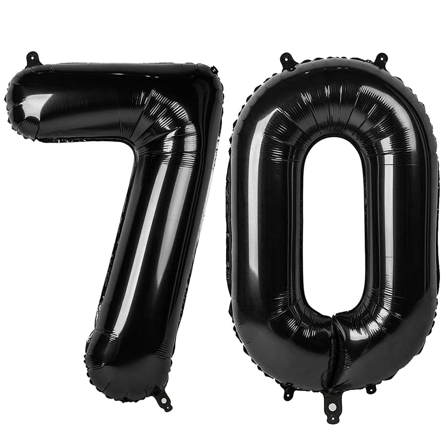 IWERP Black Number 70 Balloon – 40-Inch 70th Birthday Decor