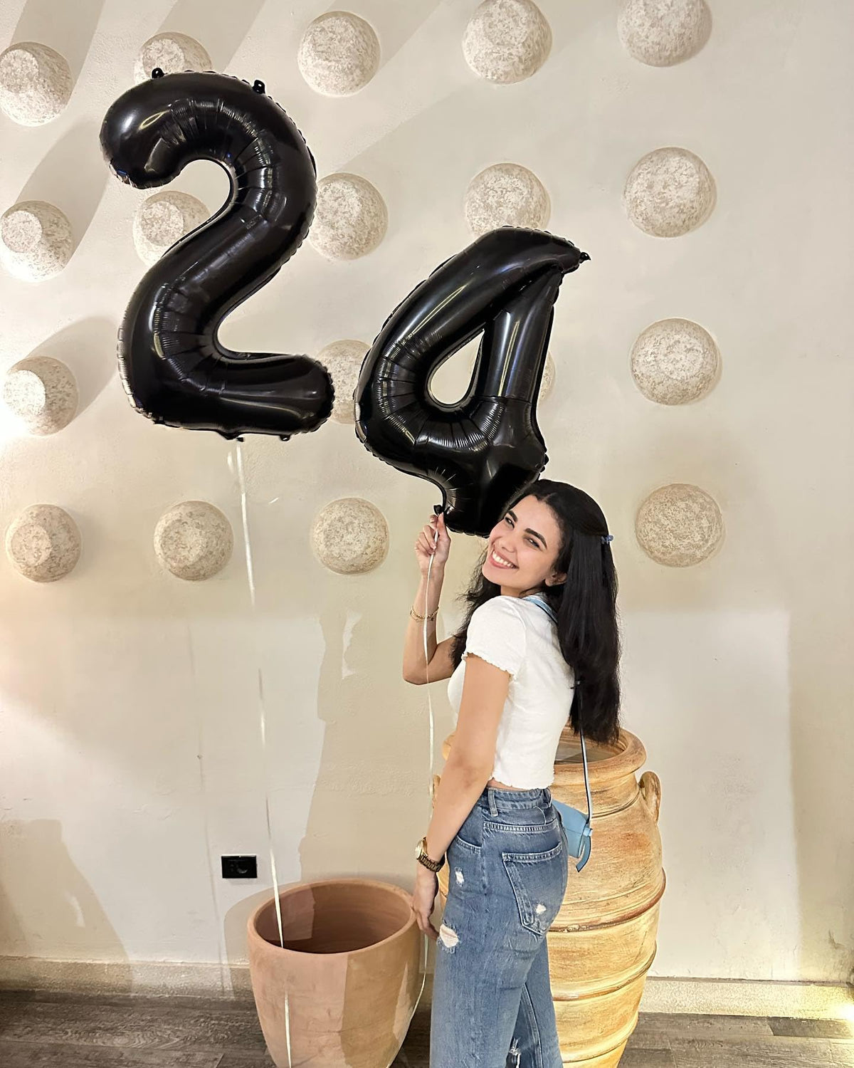 IWERP Black 80 Balloon – 40-Inch 80th Birthday Foil Decoration for Women & Men
