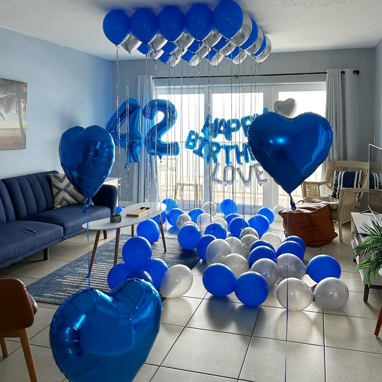 IWERP Navy Blue 40-Inch Number 4 Balloon – 4th Birthday Party Decor