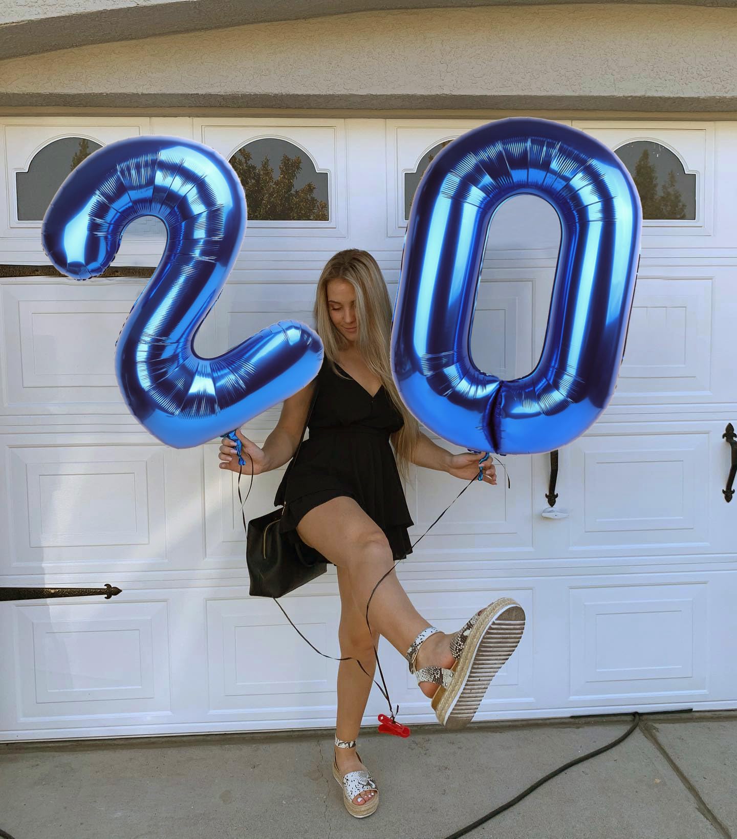 IWERP Navy Blue Number 20 Balloon - 40 Inch Foil Birthday Decoration