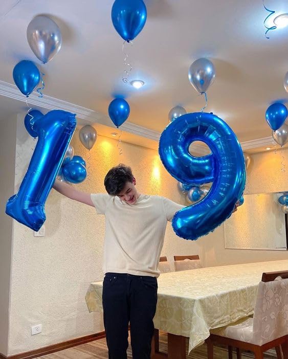 IWERP Navy Blue 40-Inch 90th Birthday Number Balloon – 90th Birthday Party Decor