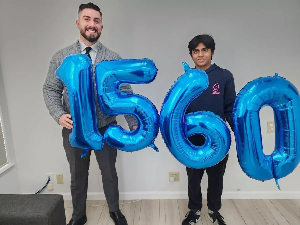 IWERP Navy Blue 40-Inch Number Balloon – 5th Birthday Decoration