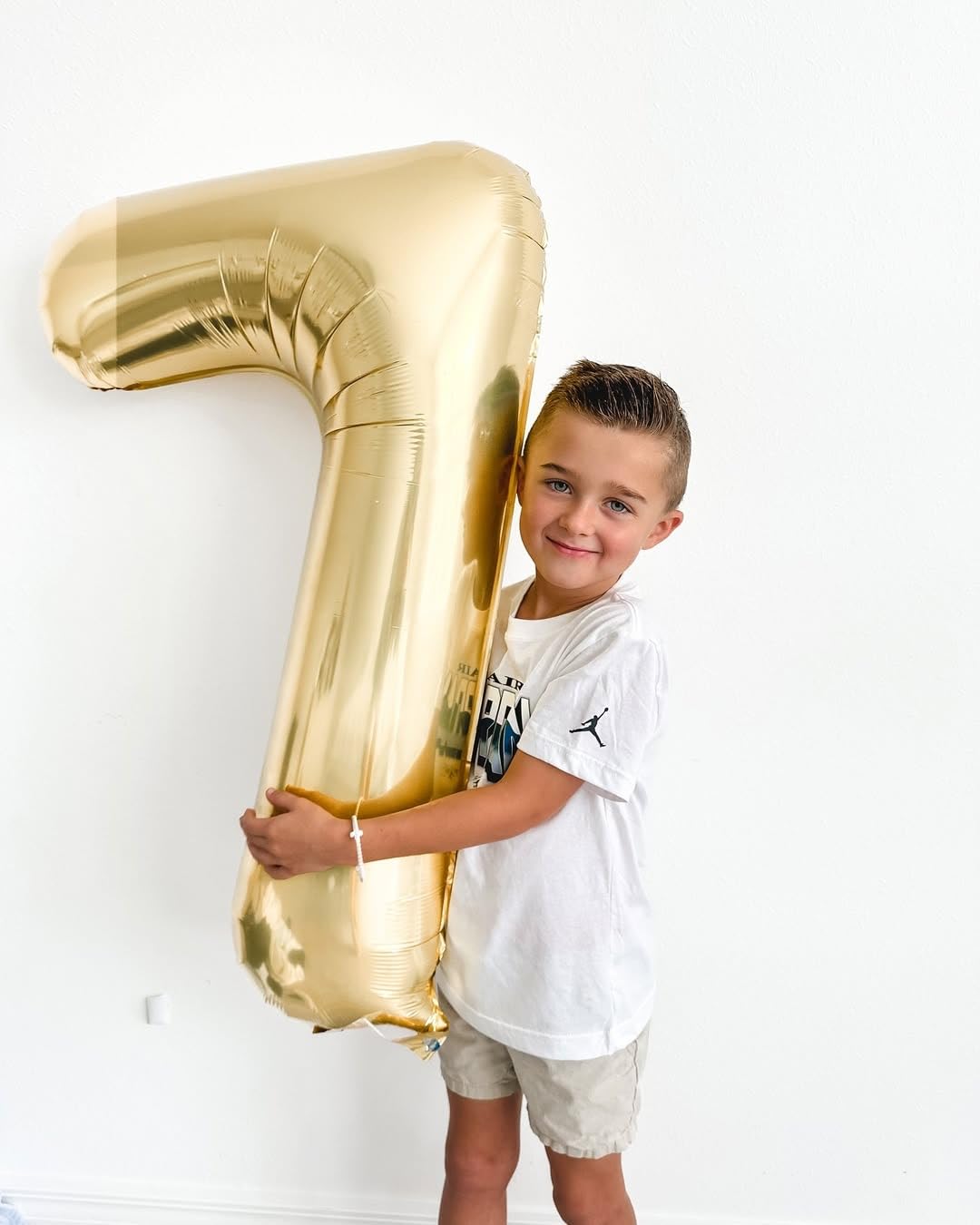 IWERP Champagne Gold 40-Inch Number 6 Balloon – White Gold 6 Balloon for 6th Birthday Decor