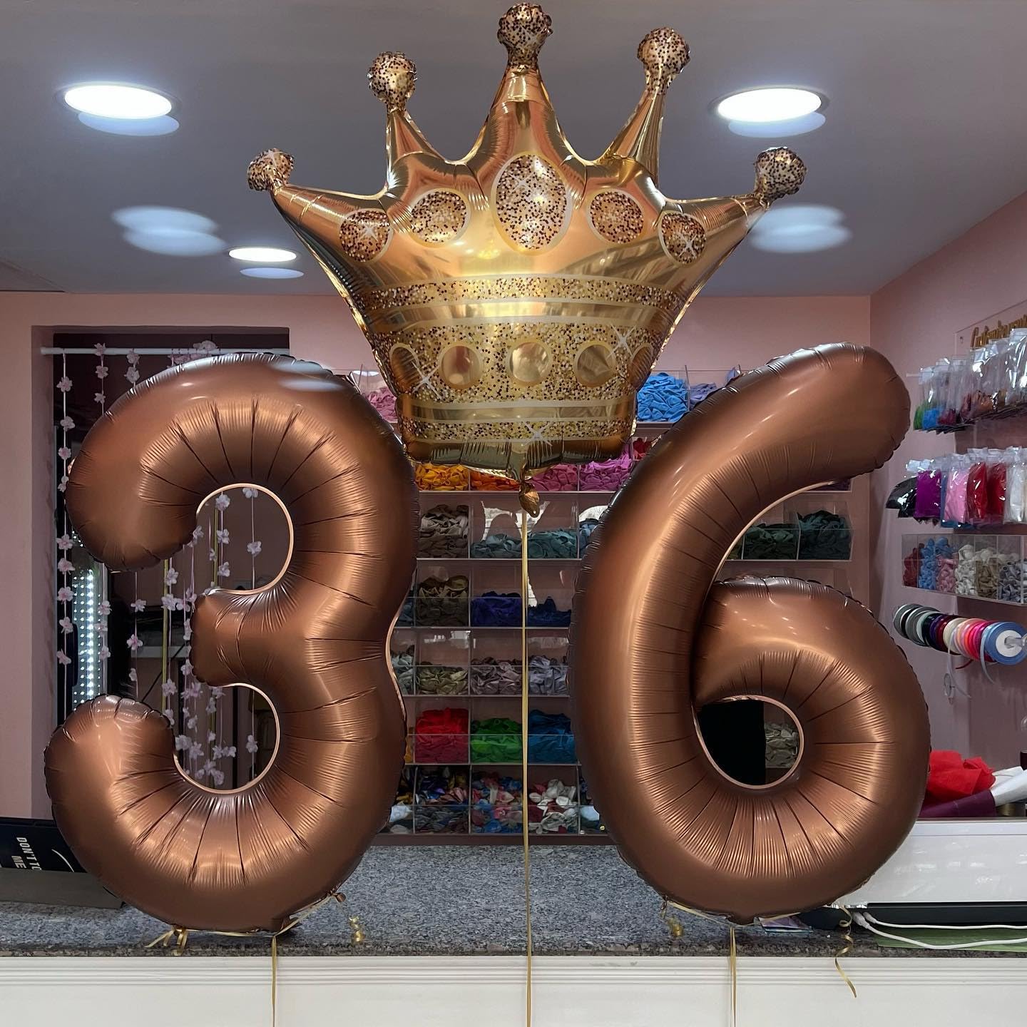 IWERP Coffee Brown Number 9 Balloon 40 Inch – 9th Birthday Decorations