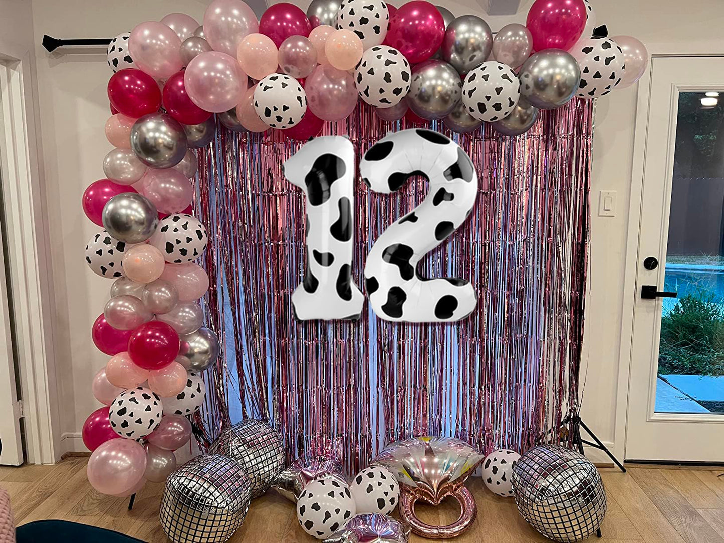 IWERP Cow Print Number Balloon 40 Inch – Farm Birthday Decorations & Party Supplies