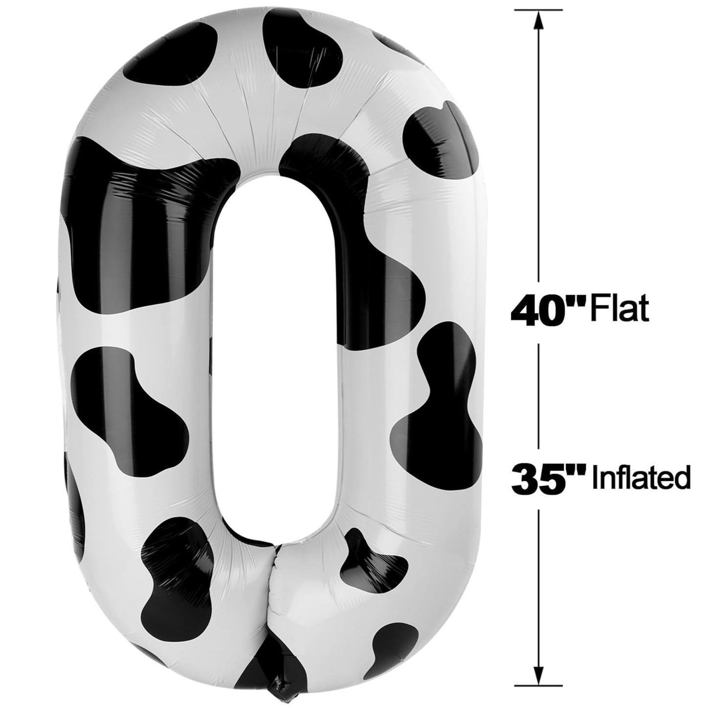 IWERP Cow Print Number Balloon 40 Inch – Farm Birthday Decorations & Party Supplies