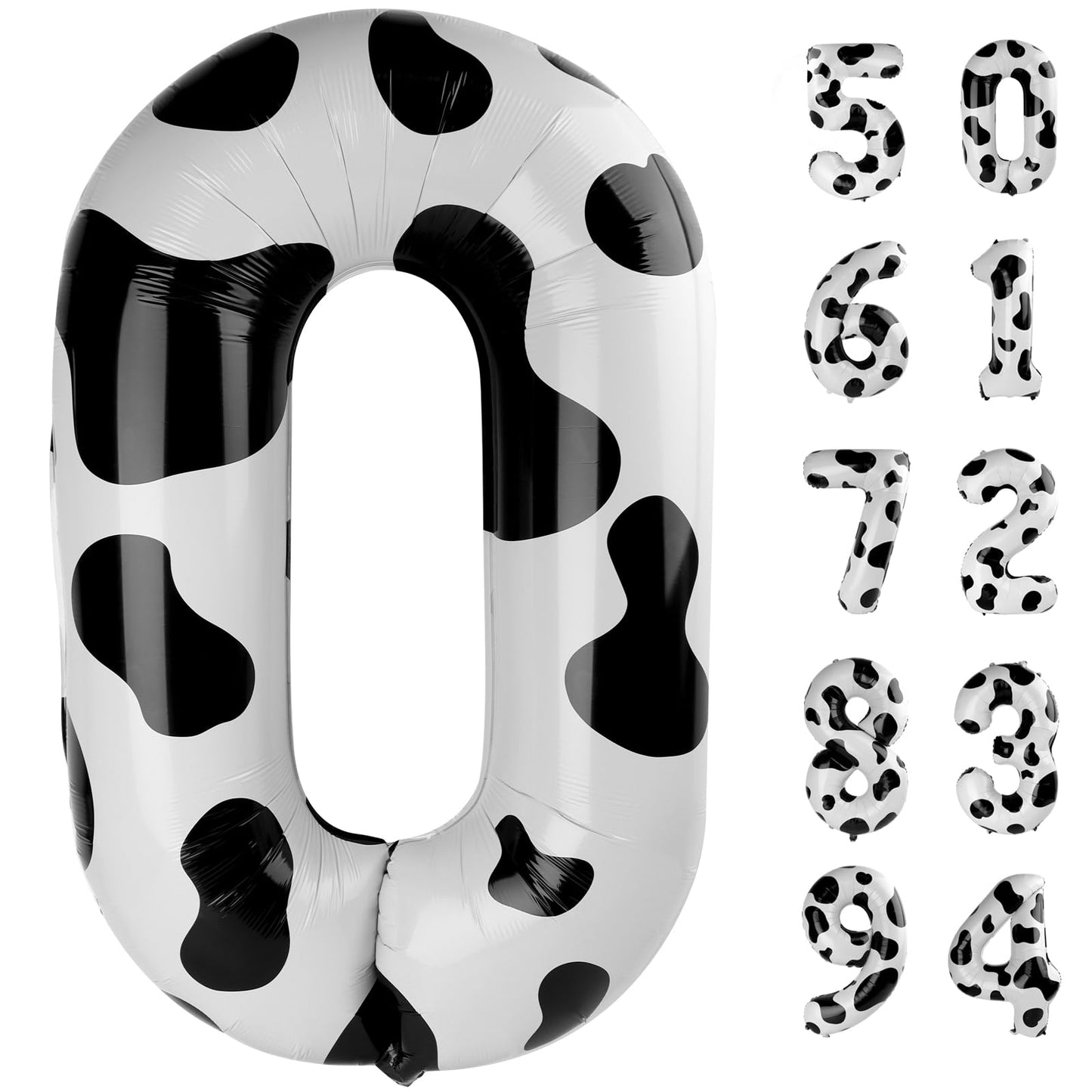 IWERP Cow Print Number Balloon 40 Inch – Farm Birthday Decorations & Party Supplies