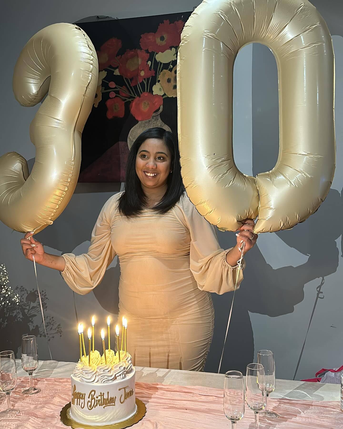 IWERP Cream Number 3 Balloon 40-Inch | 3rd Birthday Party Decor