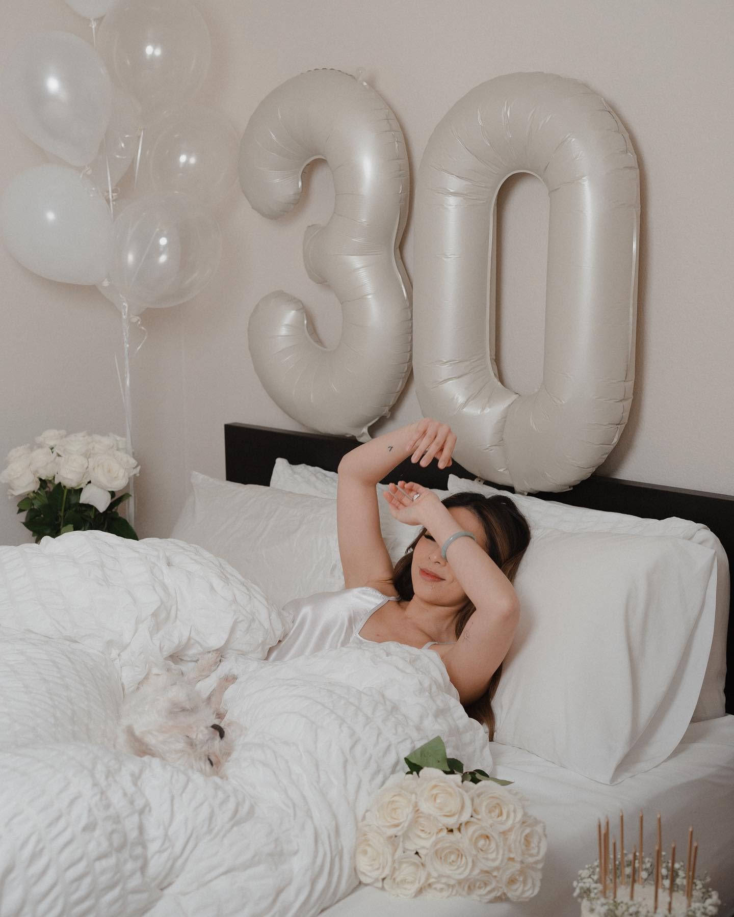 IWERP Cream 30th Birthday Balloon – 40-Inch Cream Number Balloon
