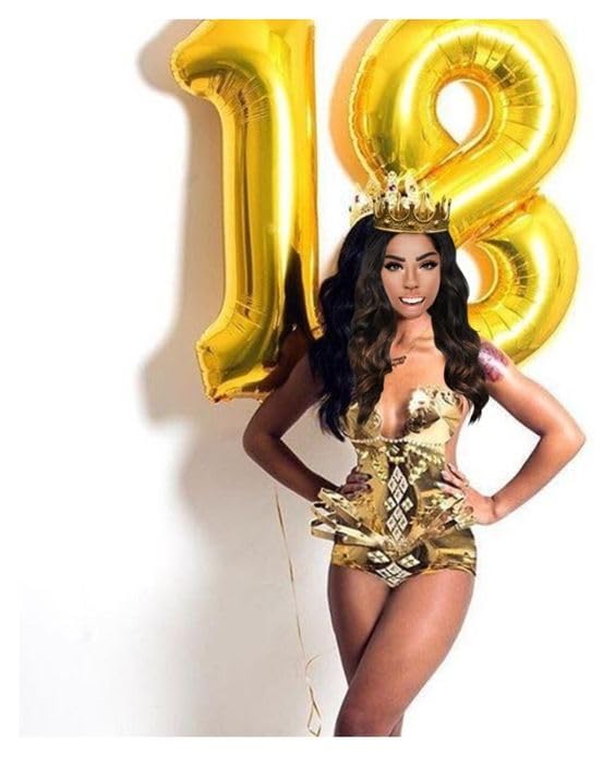 IWERP Gold Number 6 Balloon - 40 Inch Giant Birthday Foil Decoration