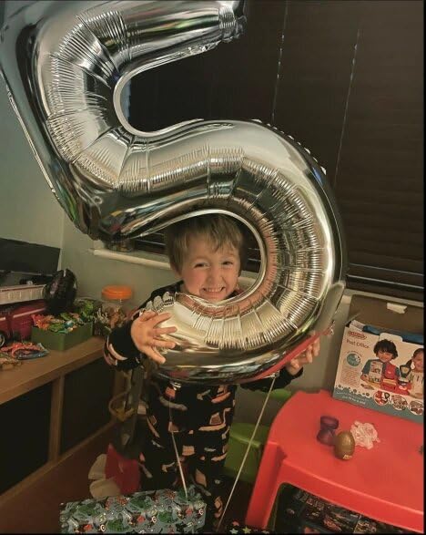IWERP Silver Number 5 Balloon 40 Inch | Giant 5th Birthday Foil Balloon