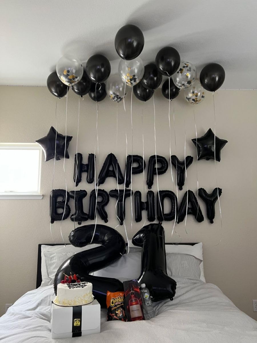 IWERP Black Number 18 Balloon — 40 Inch Giant 18th Birthday Decoration