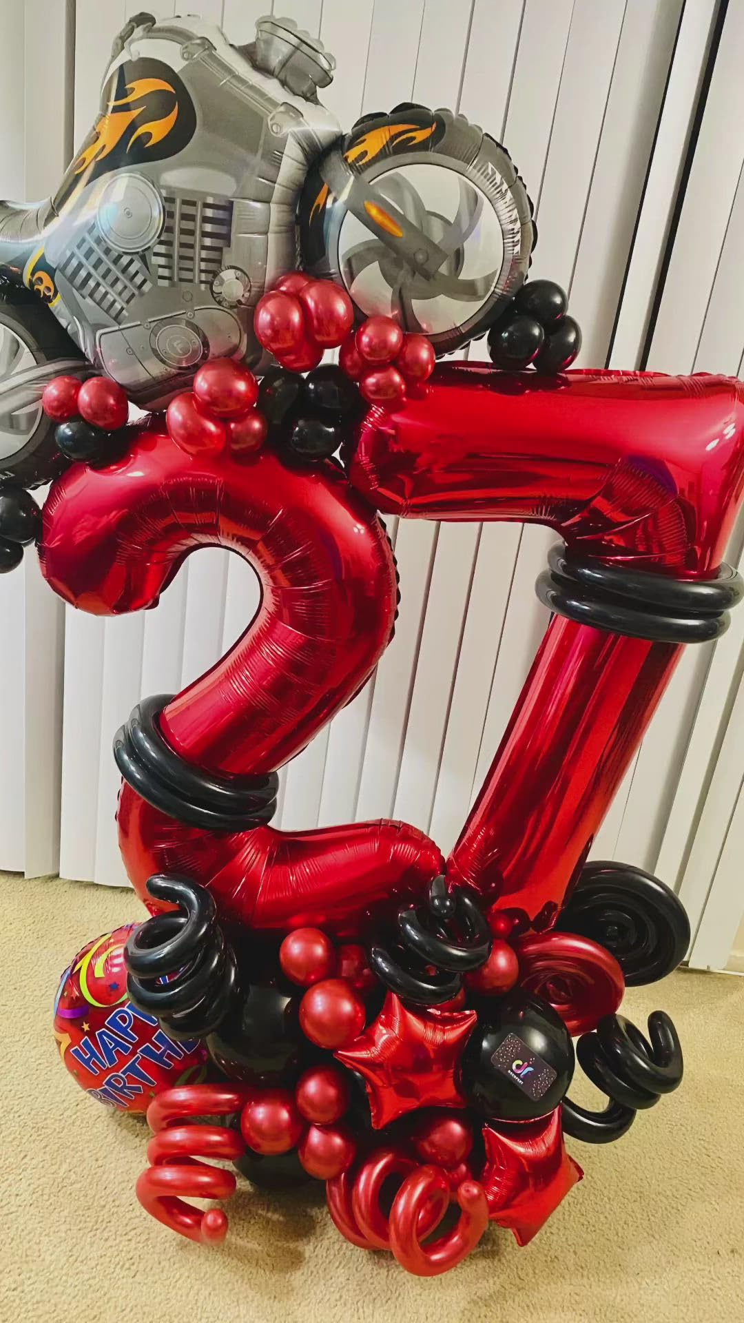 IWERP Red 2 Balloon – 40 Inch Number Balloon for Birthday Party Decorations