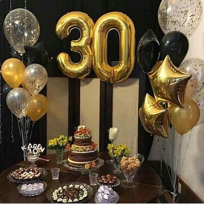 IWERP 40-Inch Gold Number Balloon – 40th Birthday & Anniversary Decorations
