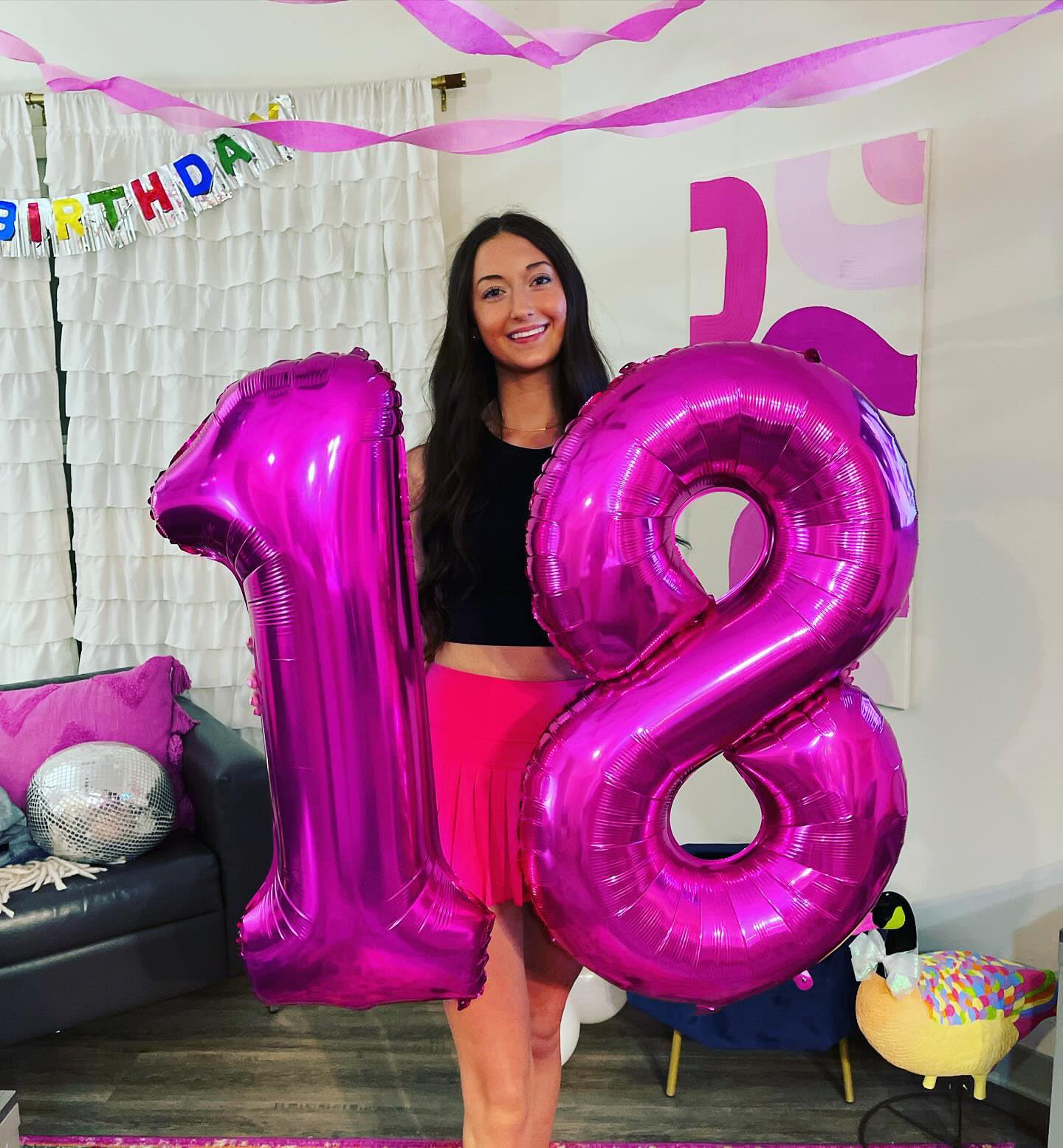 IWERP Rosy Purple Number 1 Balloon – 40-Inch First Birthday Decoration