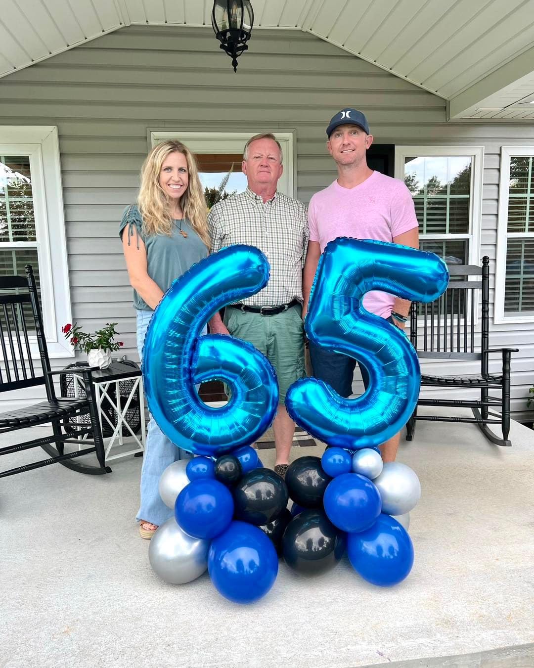 IWERP Navy Blue 6 Balloon — 40-Inch Number Balloon for Birthday Party