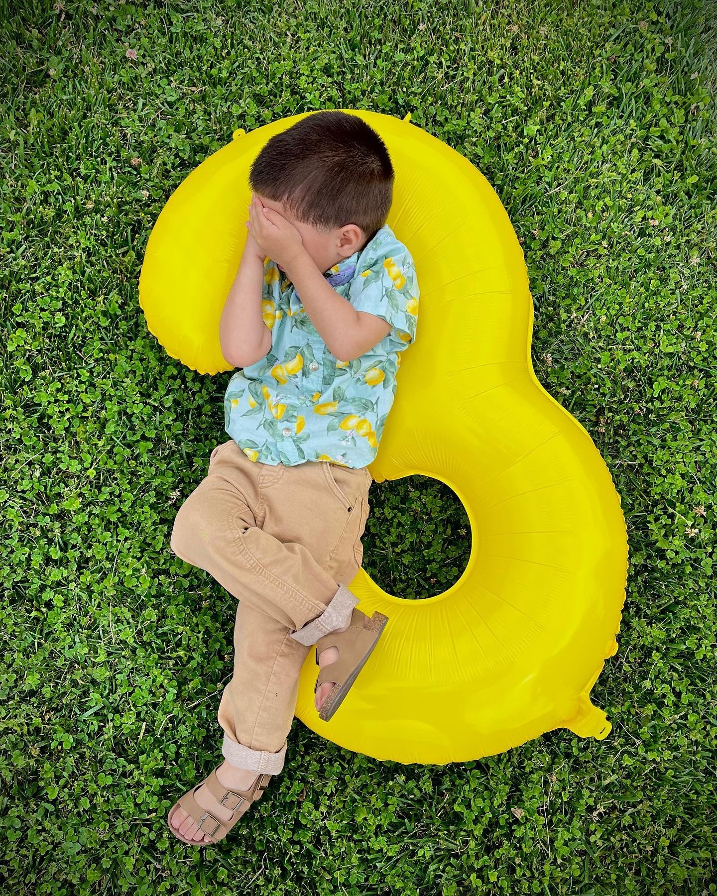 IWERP Yellow 3 Balloon — 40-Inch Number Balloon for 3rd Birthday Party Decorations