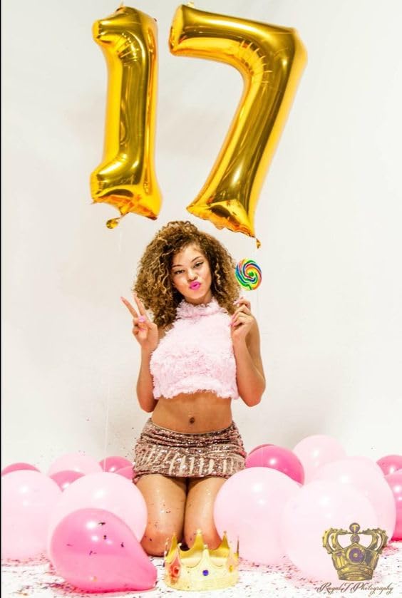 IWERP Gold Number 7 Balloon 40-Inch – Giant 7 Foil Birthday Balloon for Party Decor