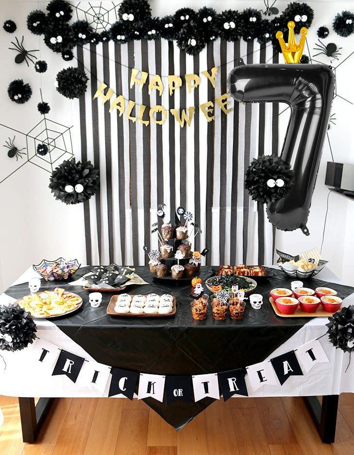 IWERP Black 7 Balloon – 40 Inch Giant Number Balloon for Birthday Parties