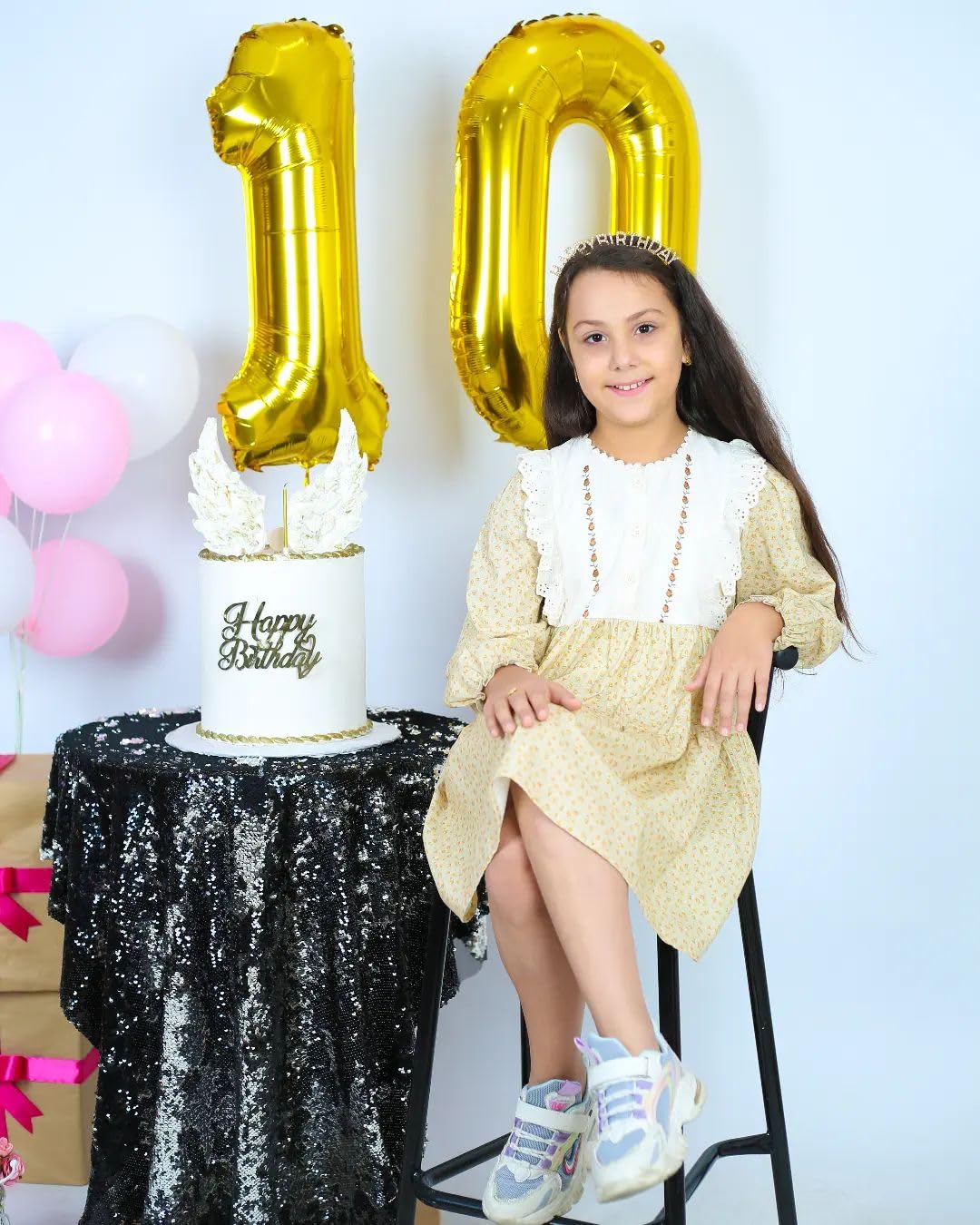 IWERP Gold 40-Inch 10th Birthday Balloon – Gold Number 10 for Milestones and Decor