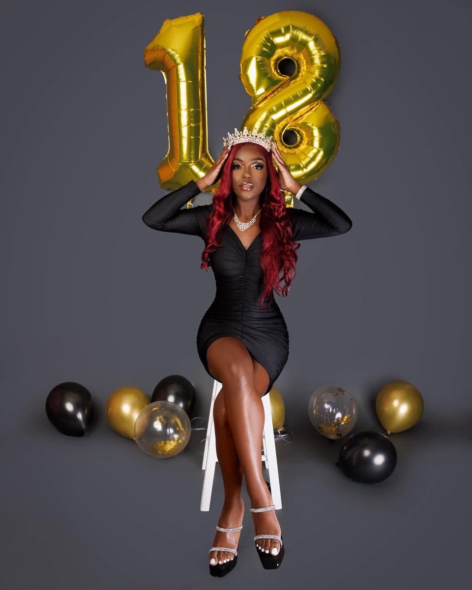 IWERP 18th Balloon – 40-Inch Gold Number for Birthday & Anniversary Parties