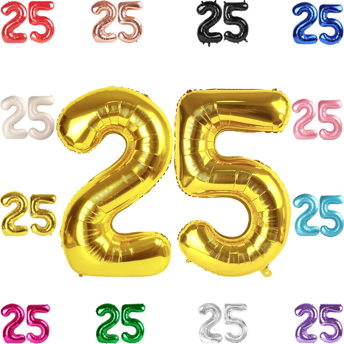 IWERP Gold 40-Inch 25 Balloon – 25th Birthday & Anniversary Decor