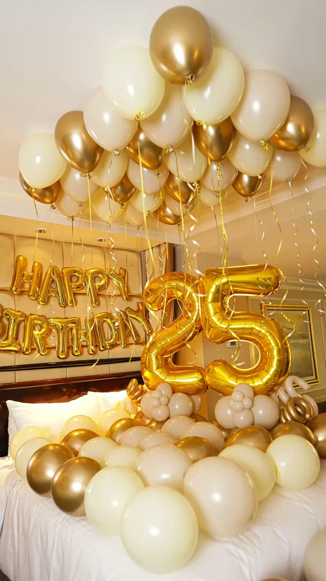 IWERP Gold 40-Inch 25 Balloon – 25th Birthday & Anniversary Decor