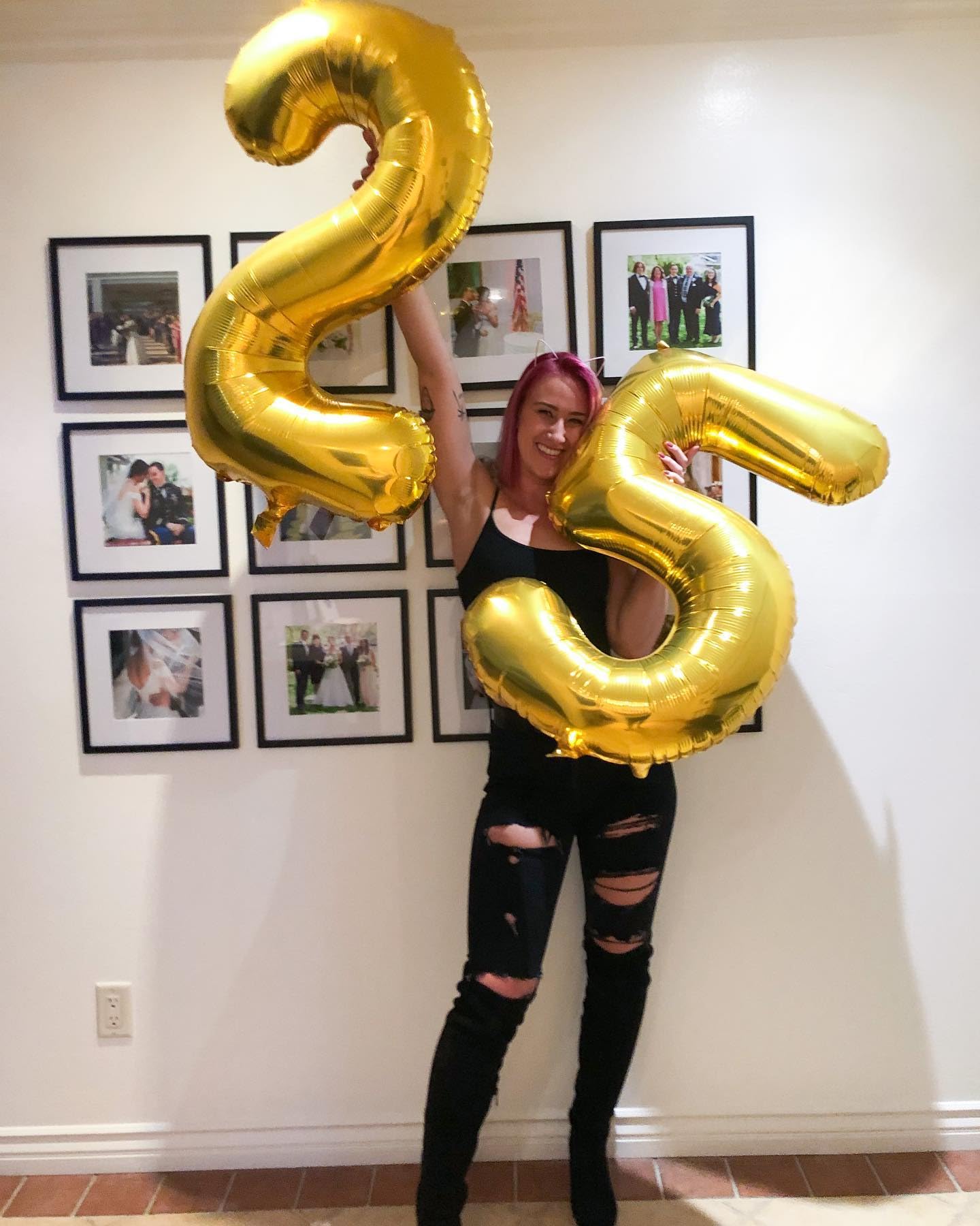 IWERP Gold 40-Inch 25 Balloon – 25th Birthday & Anniversary Decor