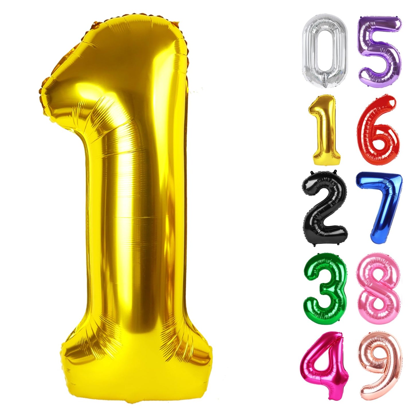 IWERP Gold Number 1 Balloon 40 Inch – 1st Birthday Party Decor