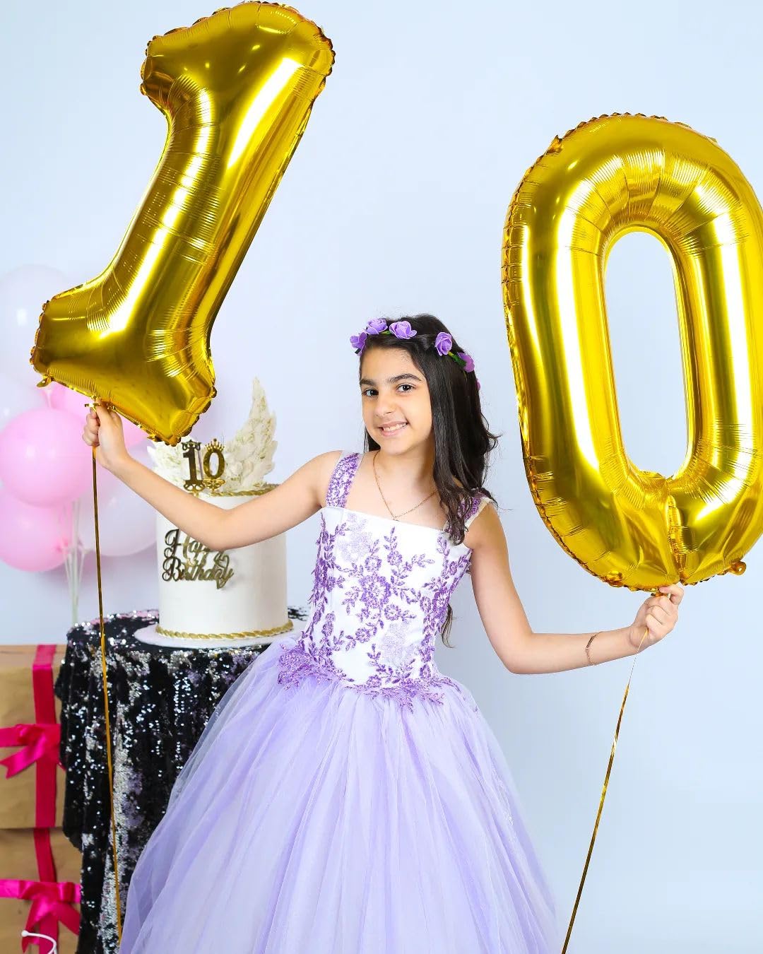IWERP Gold 40-Inch 10th Birthday Balloon – Gold Number 10 for Milestones and Decor