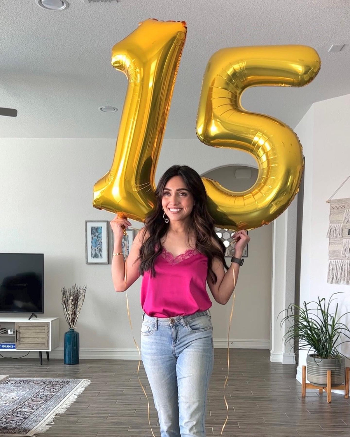 IWERP Gold Number 5 Balloon 40-Inch | 5th Birthday Decorations & Gold Party Supplies