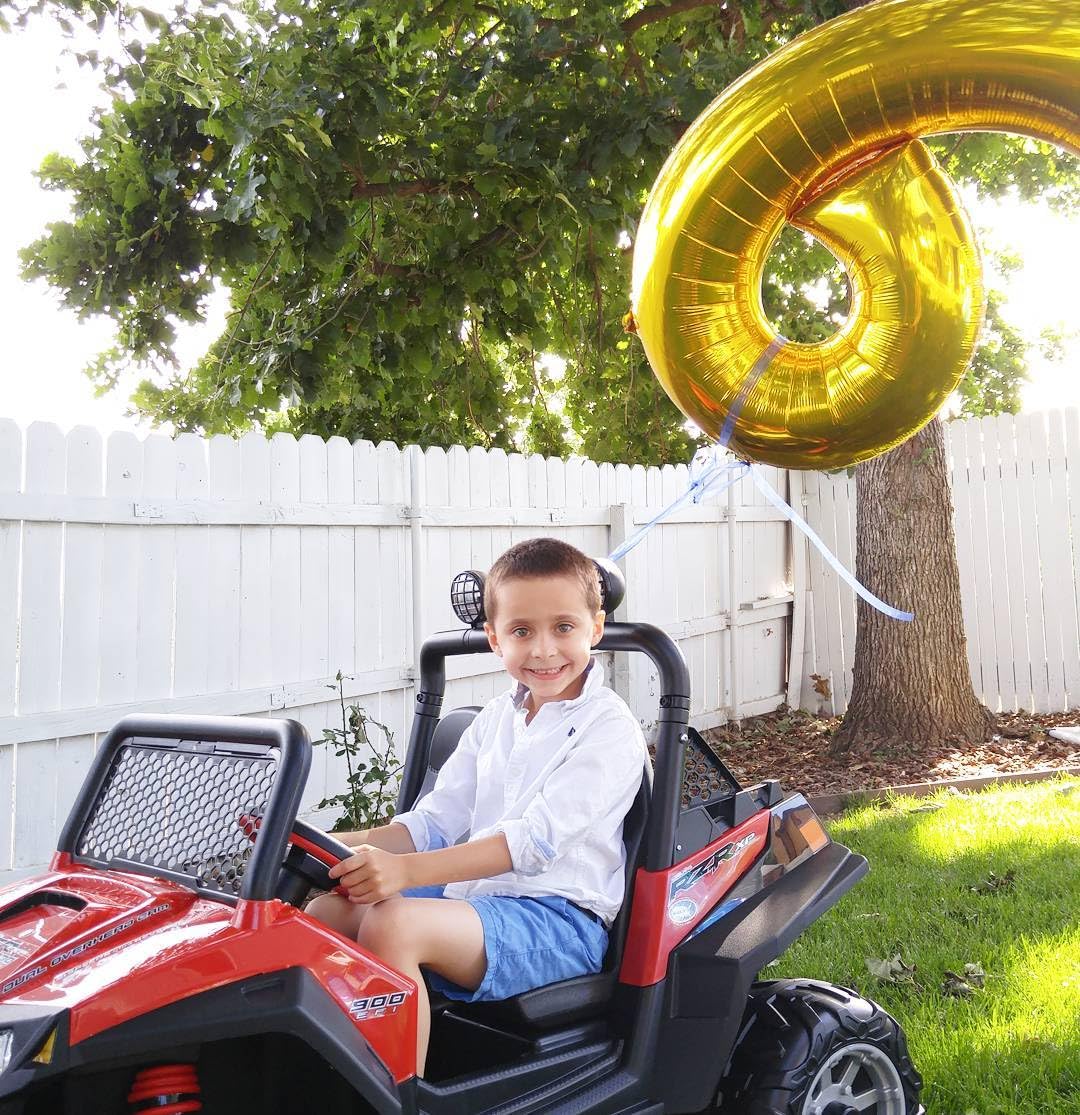IWERP Gold Number 6 Balloon 40 Inch – 6th Birthday Decorations & Gold Party Supplies