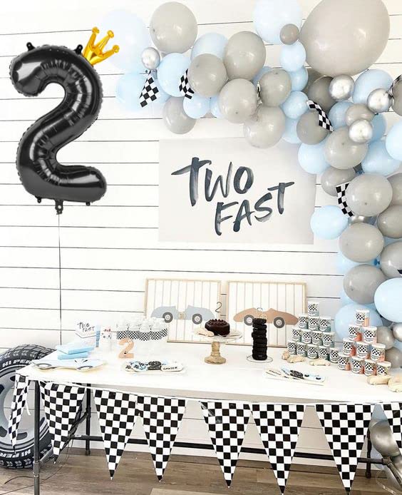 IWERP Black 2 Balloon – 40-Inch Number Balloon for 2nd Birthday