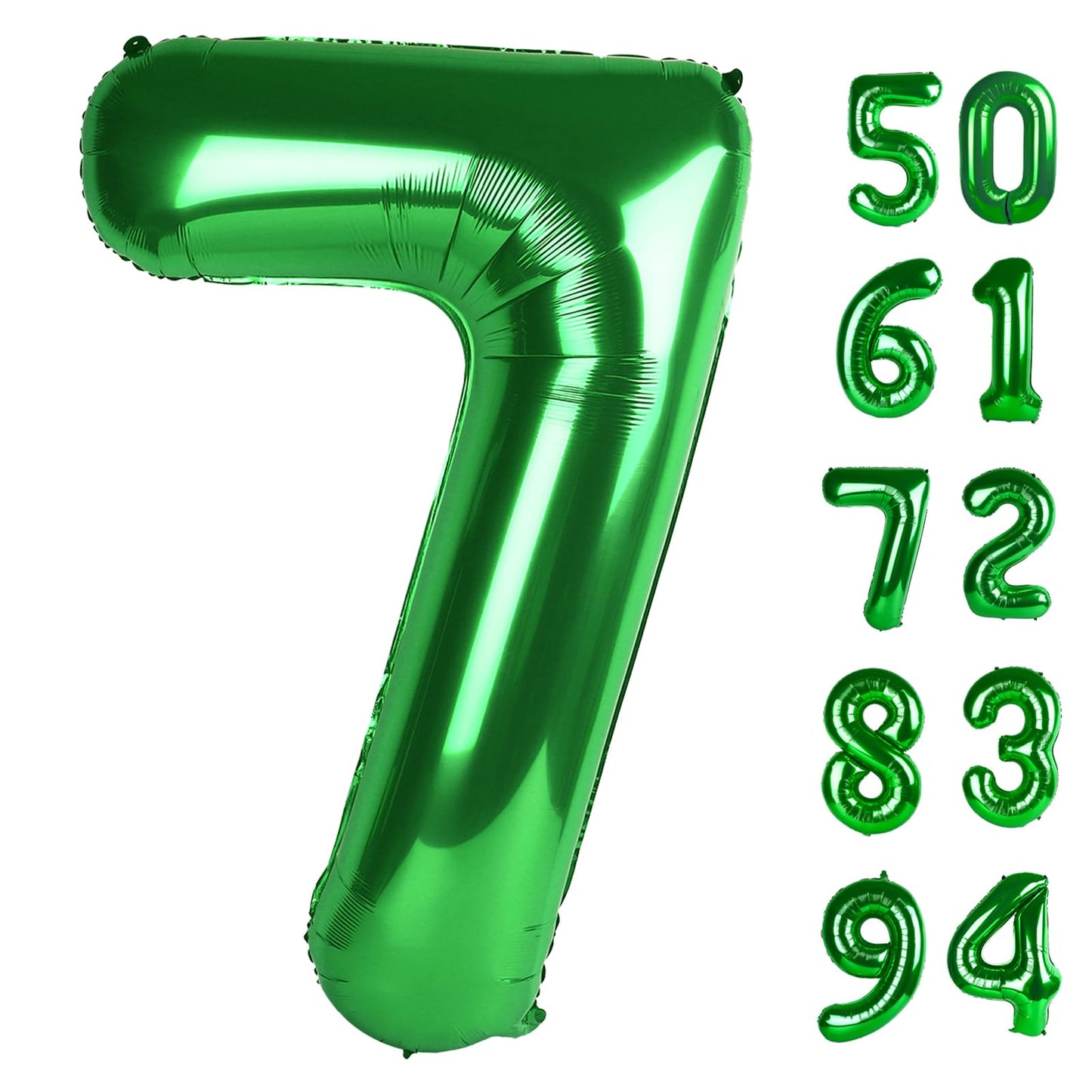 IWERP Green 7 Balloon – 40-Inch Number Balloon for 7th Birthday Celebrations