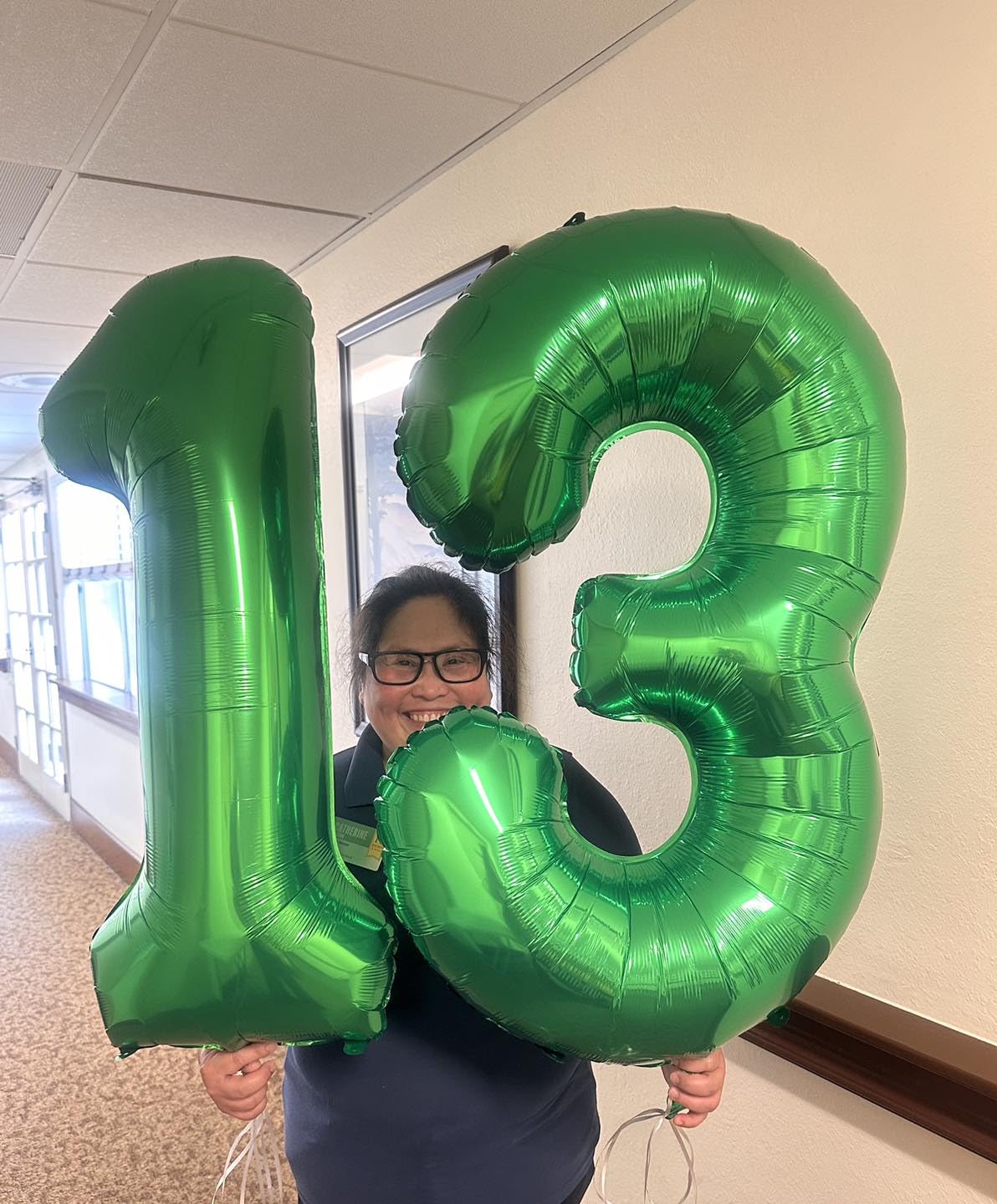 IWERP 40-Inch Green 13 Balloon – 13th Birthday or 31st Anniversary Decor